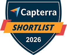 Capterra Shortlist 2026 award badge