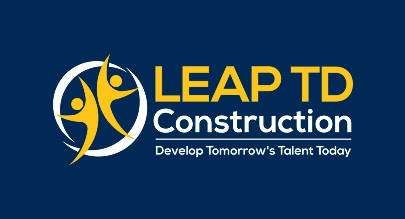 LEAP TD Construction logo with the tagline “Develop Tomorrow’s Talent Today”
