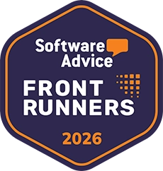 Software Advice FrontRunners 2026 award badge